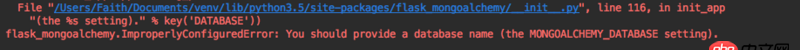 mongodb - flask-mongoalchemy 配置遇到问题