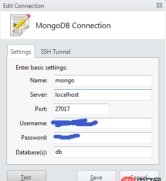 mongodb - 指定的参数已超出有效值的范围