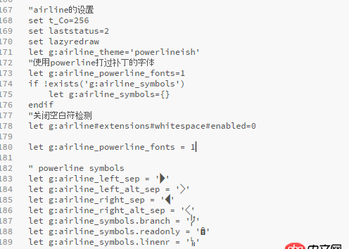 vimrc - gvim安装vim-airline后状态栏乱码，而且箭头显示不出来，咋回事？