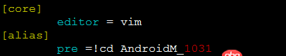 在.gitconfig中设置参数 [alias] pre = !cd 某个目录;然后能运行但是不会跳转到目录下，求解