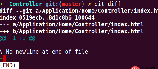 vim -  git diff say "no newline at end of file"