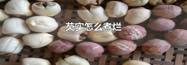 芡实怎么煮烂