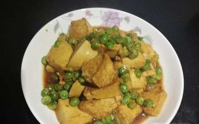 豌豆烧豆腐的做法