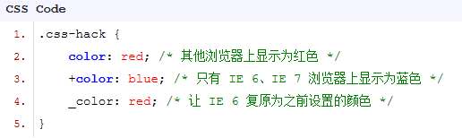 浅谈各种浏览器下的CSS Hack兼容性写法