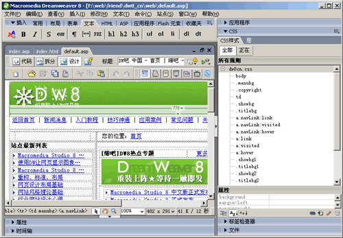 对页面元素应用了定义的CSS样式