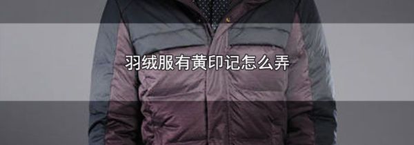 羽绒服有黄印记怎么弄