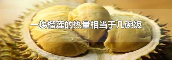 一块榴莲的热量相当于几碗饭