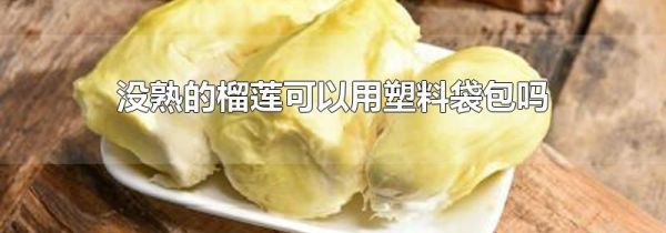 没熟的榴莲可以用塑料袋包吗