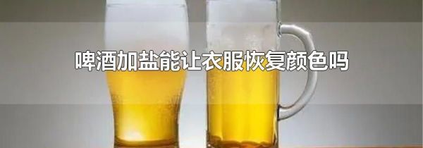 啤酒加盐能让衣服恢复颜色吗