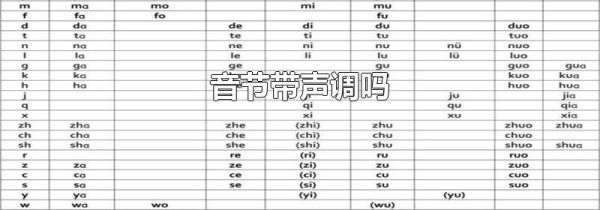 音节带声调吗