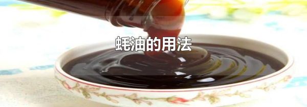 蚝油的用法