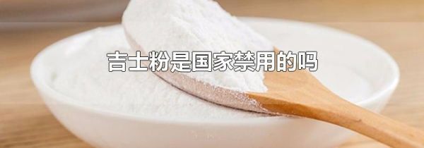 吉士粉是国家禁用的吗