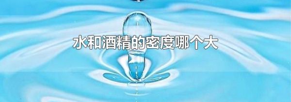 水和酒精的密度哪个大