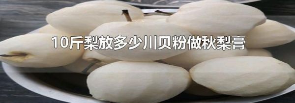 10斤梨放多少川贝粉做秋梨膏