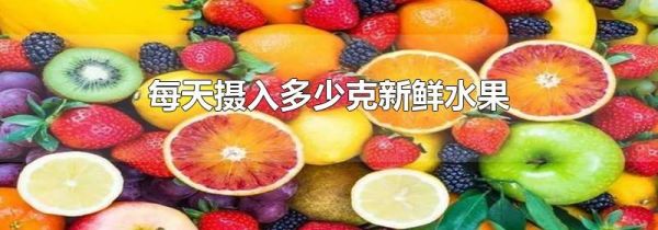 每天摄入多少克新鲜水果