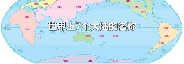 世界上7个大陆的名称