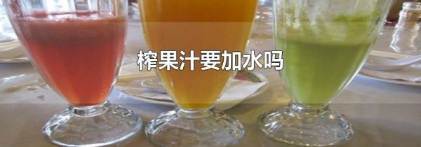 榨果汁要加水吗