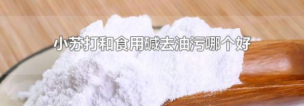 小苏打和食用碱去油污哪个好