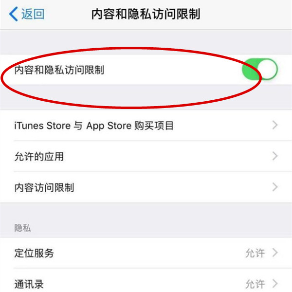 iphone访问限制在哪