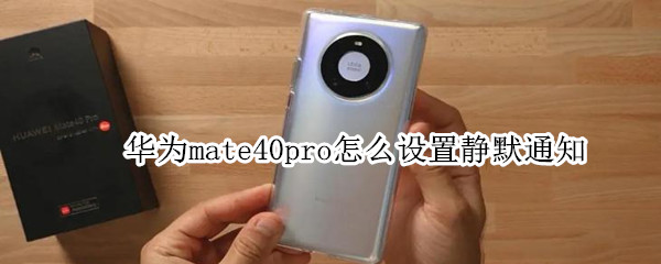 华为mate40pro怎么设置静默通知