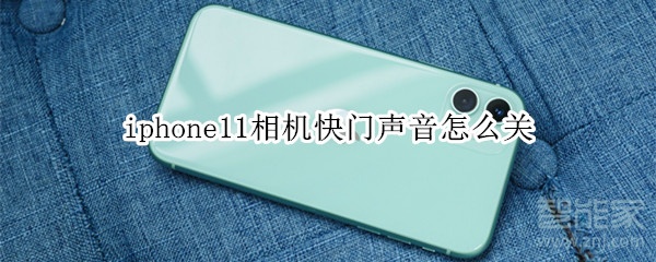 iphone11相机快门声音怎么关