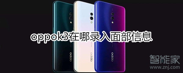 oppok3在哪录入面部信息