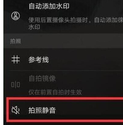 荣耀8x中将快门声音关闭的操作方法