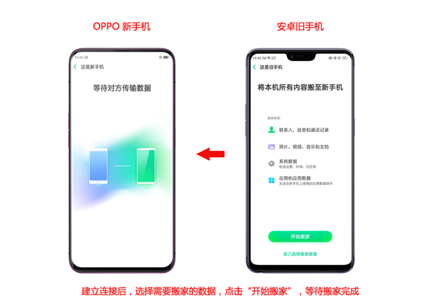 oppo手机将旧手机数据转移到新手机中的操作步骤