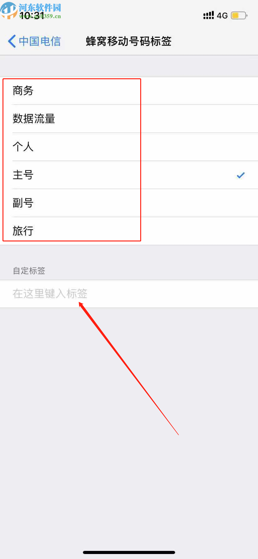 iPhone 11 Pro设置主副卡标签的方法