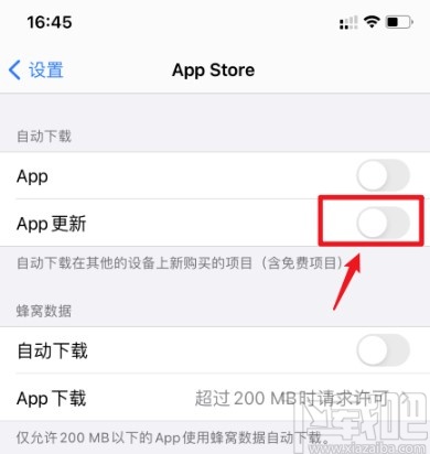 iPhone关闭应用自动更新的操作方法