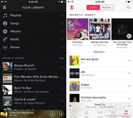 Apple Music与Spotify应用对比，哪个更好？