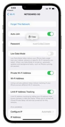 ios16可以查看wifi密码 快速分享密码更简单