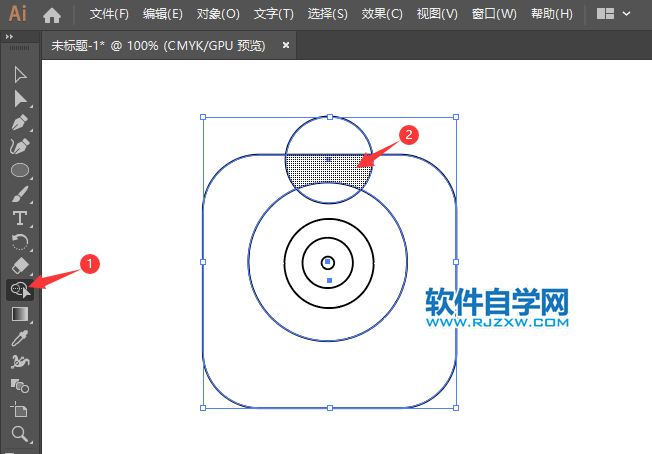 ai中怎么设计手机音乐图标