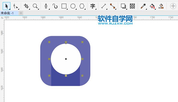 CDR2022怎么画一个手机录音图标