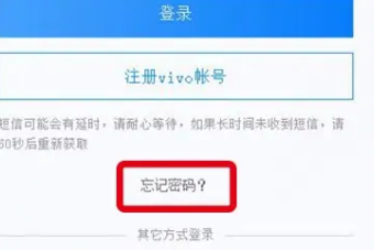 vivo云服务忘记密码解决方法