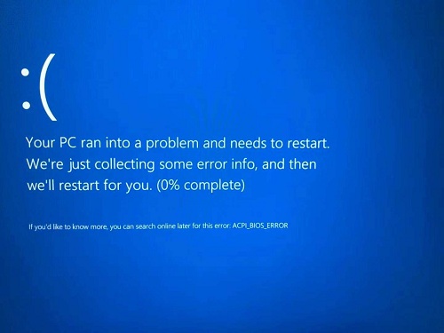 电脑蓝屏显示ACPIBIOSError怎么办？