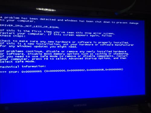 电脑蓝屏代码0x00000008怎么办？电脑蓝屏代码0x00000008解决办法