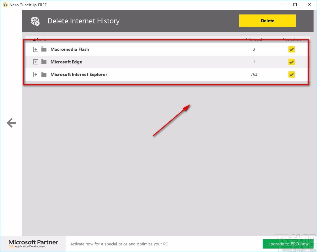 Nero TuneItUp Free清理上网记录的方法