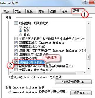 xp系统防止IE浏览崩溃造成打开的网页意外关闭的方法教程