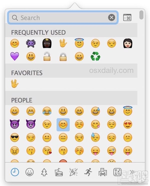 Mac中快速调出Emoji表情的界面方法 快速调出Emoji表情的界面快捷键