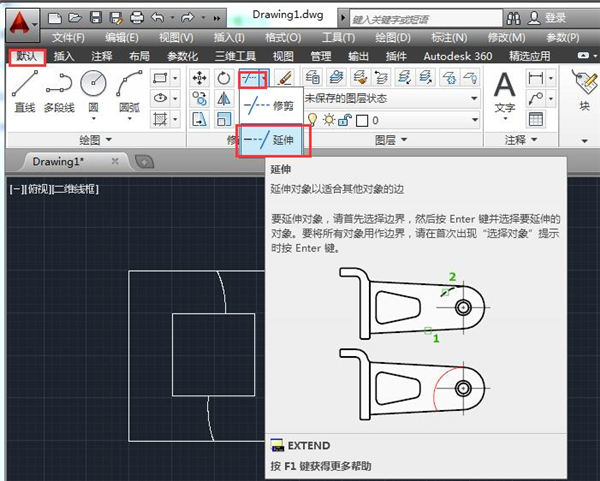 AutoCAD2014怎么怎么延伸图形？AutoCAD延伸图形的方法