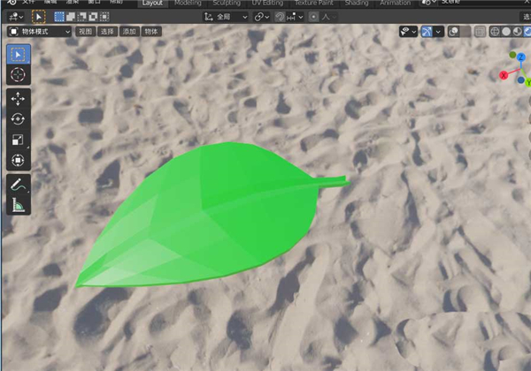 Blender怎么快速建模一片绿树叶？Blender快速建模一片绿树叶教程