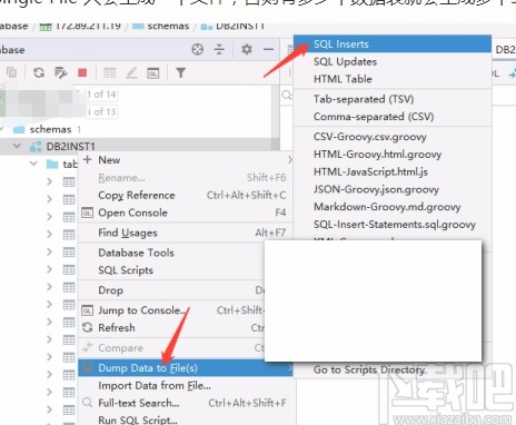 datagrip导出sql脚本的方法