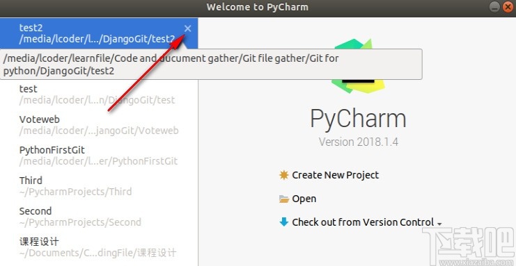 pycharm删除项目的方法步骤