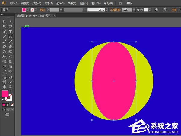 Adobe illustrator制作月牙图形步骤教程