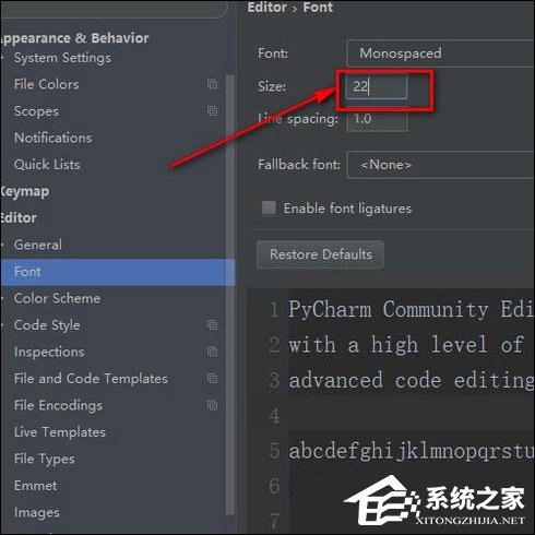 Pycharm中的代码字体太小怎么处理？Pycharm设置字体大小的方法