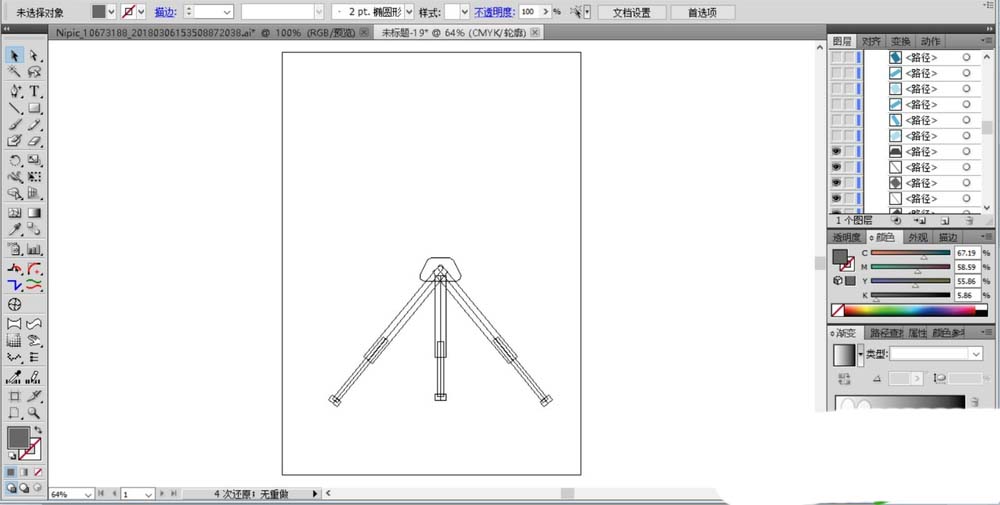 ai设计望远镜图案操作过程