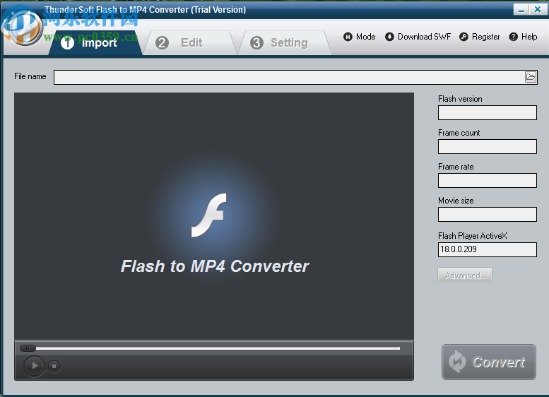 ThunderSoft Flash to MP4 Converter将SWF转换成MP4的方法