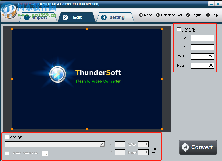 ThunderSoft Flash to MP4 Converter将SWF转换成MP4的方法