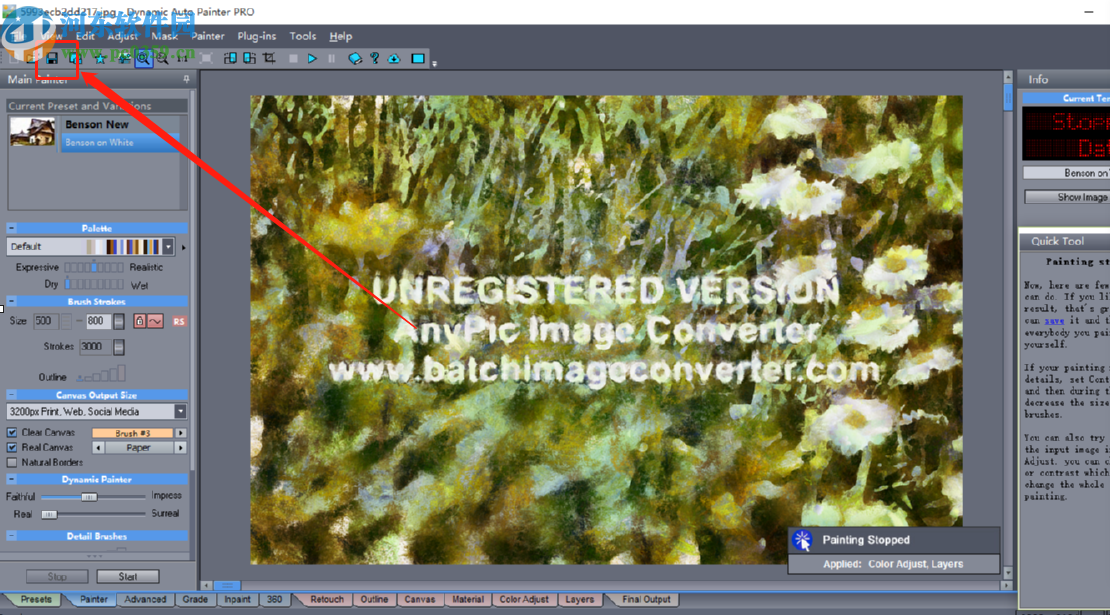 使用Dynamic Auto Painte Pro给图片设置油画效果的方法
